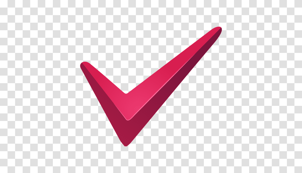 Red Tick Check Mark, Triangle, Paper Transparent Png