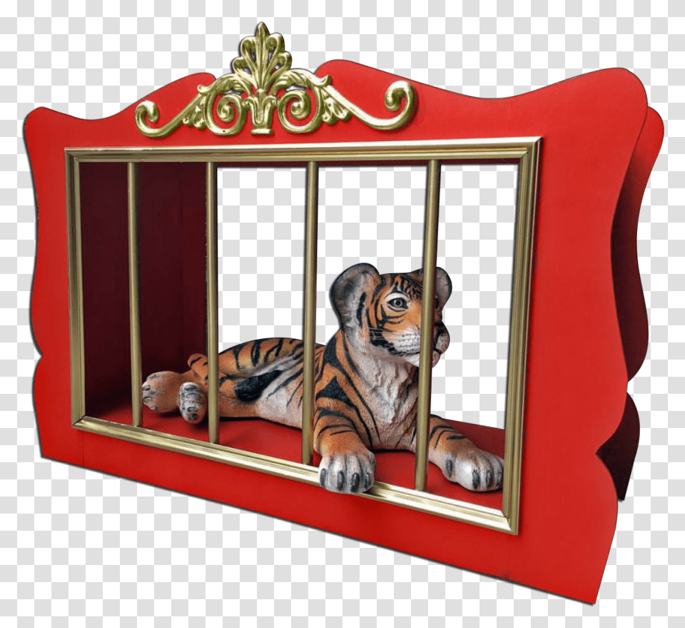 Red Tiger Cage Diy Circus Lion Cage, Wildlife, Mammal, Animal, Pattern Transparent Png