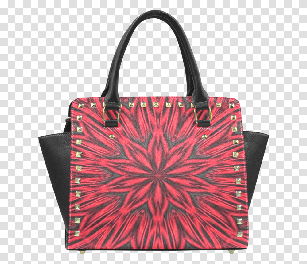Red Tiger Stripes Rivet Shoulder Handbag Handbag, Accessories, Accessory, Purse, Tote Bag Transparent Png