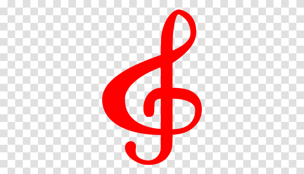 Red Treble Clef Icon Music Icon Black, Logo, Symbol, Trademark, Text Transparent Png