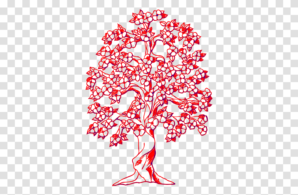 Red Tree Clip Art Vector Clip Art Online Tree With Flowers Drawing, Graphics, Pattern, Modern Art, Fractal Transparent Png