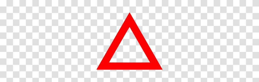Red Triangle Outline Icon, Logo, Trademark Transparent Png