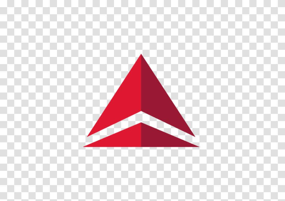 Red Triangle Sports Logo Symbol Delta Airlines Logo, Trademark, Text, Alphabet, Graphics Transparent Png