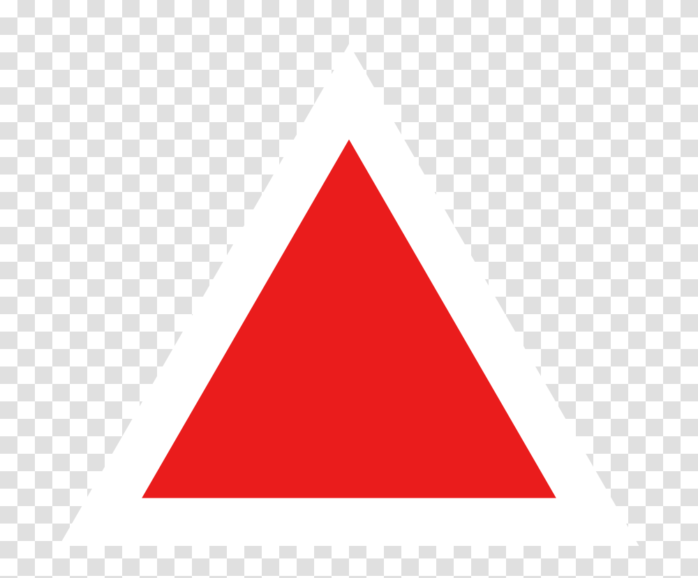 Red Triangle With Thick White Border, Rug Transparent Png