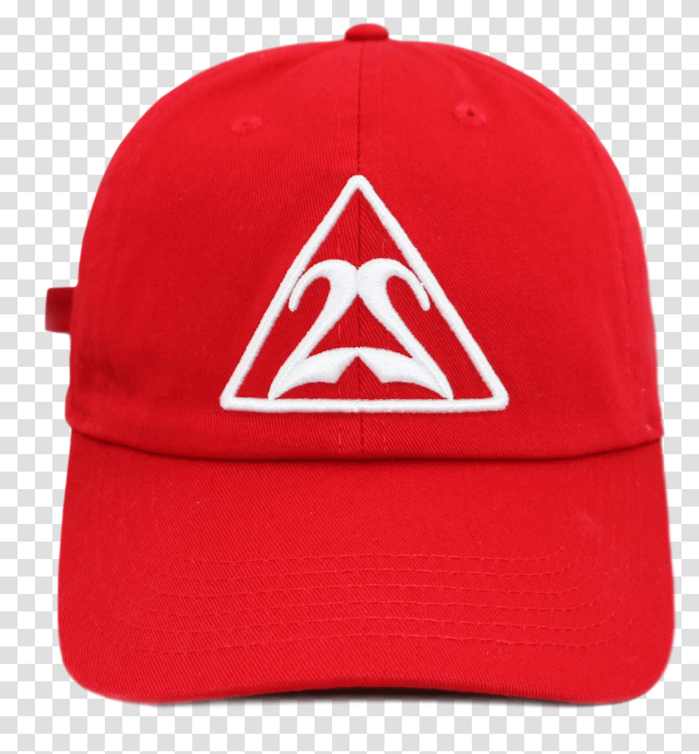 Red Triangle With White Outline Dad Hat For Baseball Transparent Png