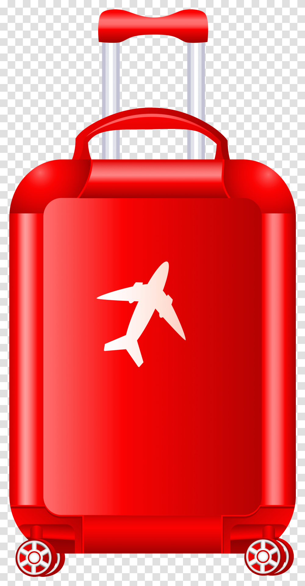 Red Trolley Suitcase Clipart Image Travel Background Suitcase Clipart, Gas Pump, Machine, Star Symbol Transparent Png