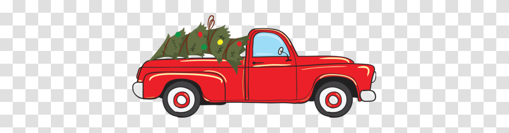 Red Truck Christmas, Pickup Truck, Vehicle, Transportation, Fire Truck Transparent Png
