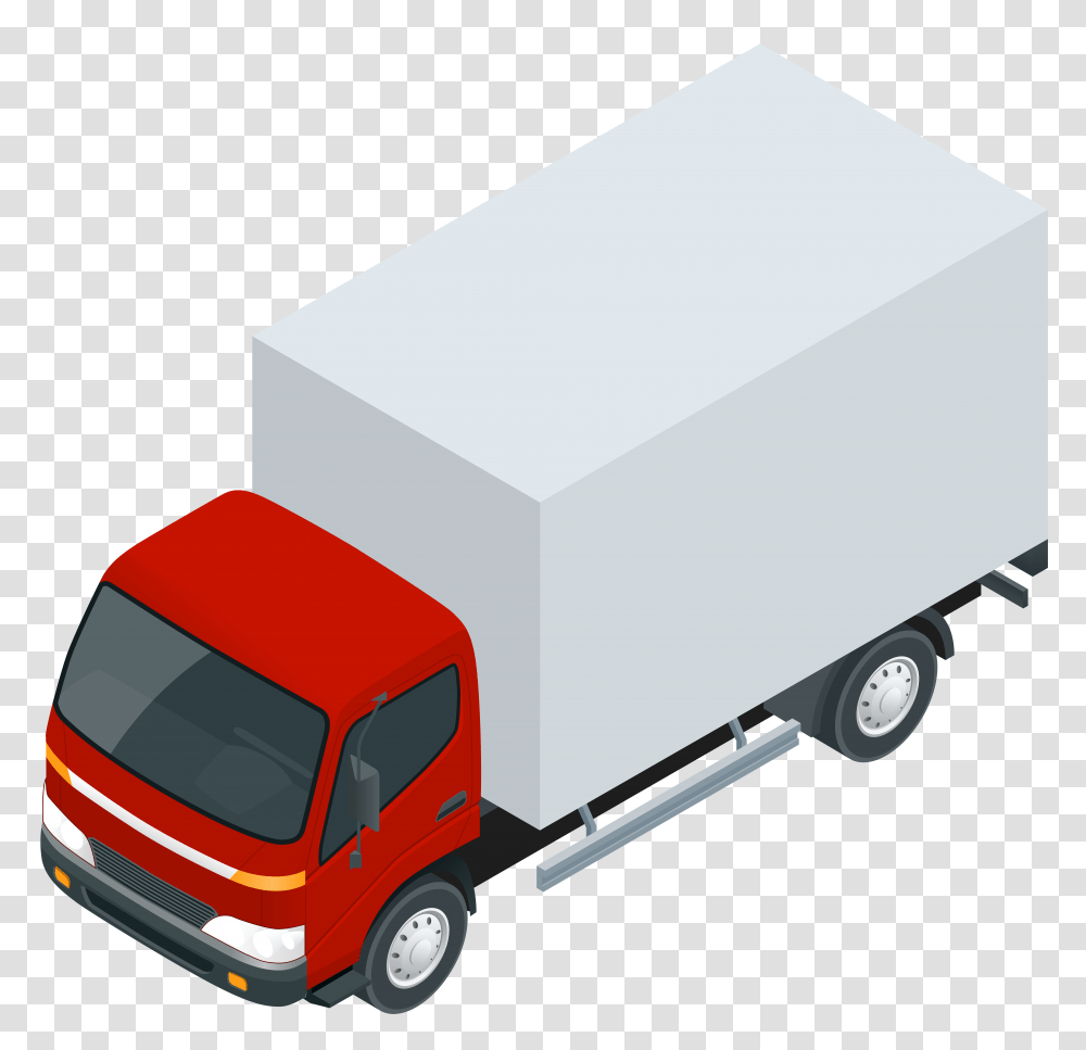 Red Truck Clip Art, Transportation, Vehicle, Van, Moving Van Transparent Png