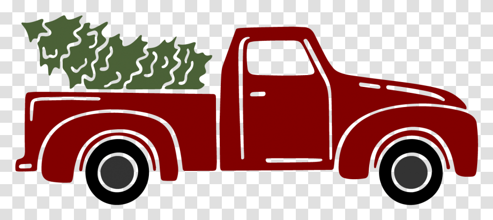 Red Truck With Christmas Tree Clip Art, Pickup Truck, Vehicle, Transportation, Fire Truck Transparent Png