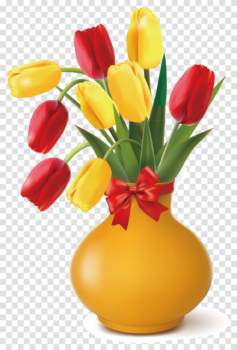 Red Tulip Tulip Flower Bouquet Clip Art Flower Pot Vector Flower Vase, Plant, Blossom, Flower Arrangement, Petal Transparent Png