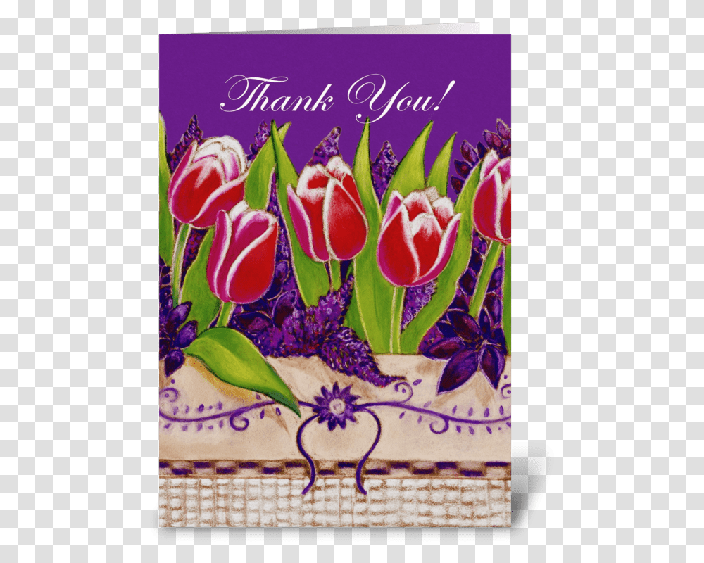Red Tulips Thank You Greeting Card Tulip, Mail, Envelope, Pattern, Bird Transparent Png