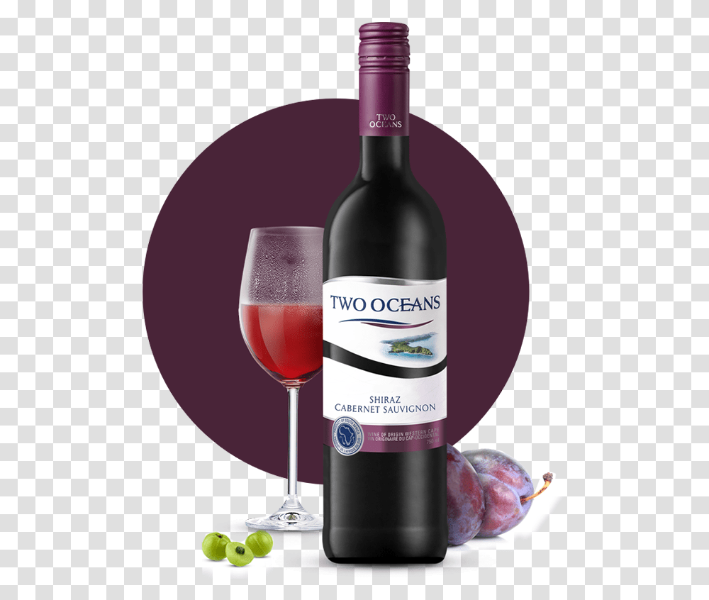Red Two Oceans Wine, Red Wine, Alcohol, Beverage, Drink Transparent Png