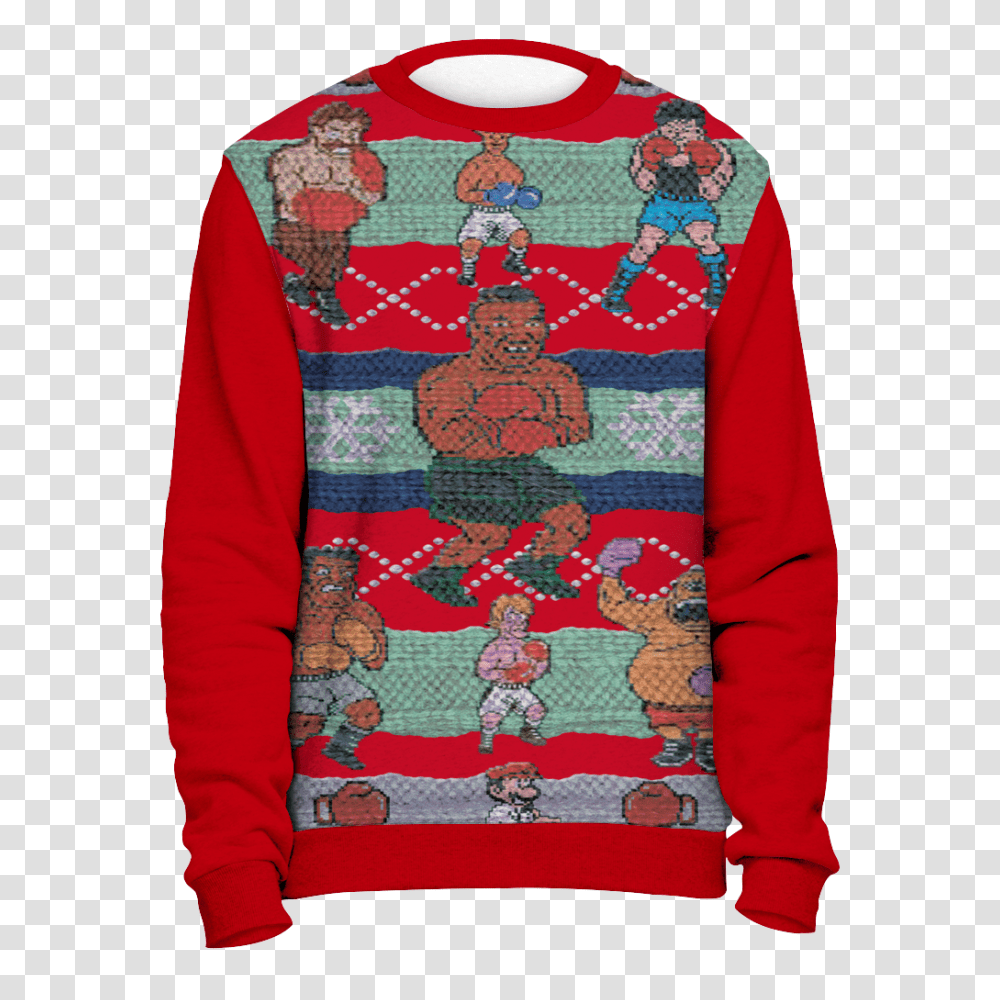 Red Tyson Punchout Inspired Ugly Christmas Sweatshirt, Apparel, Sweater, Hoodie Transparent Png