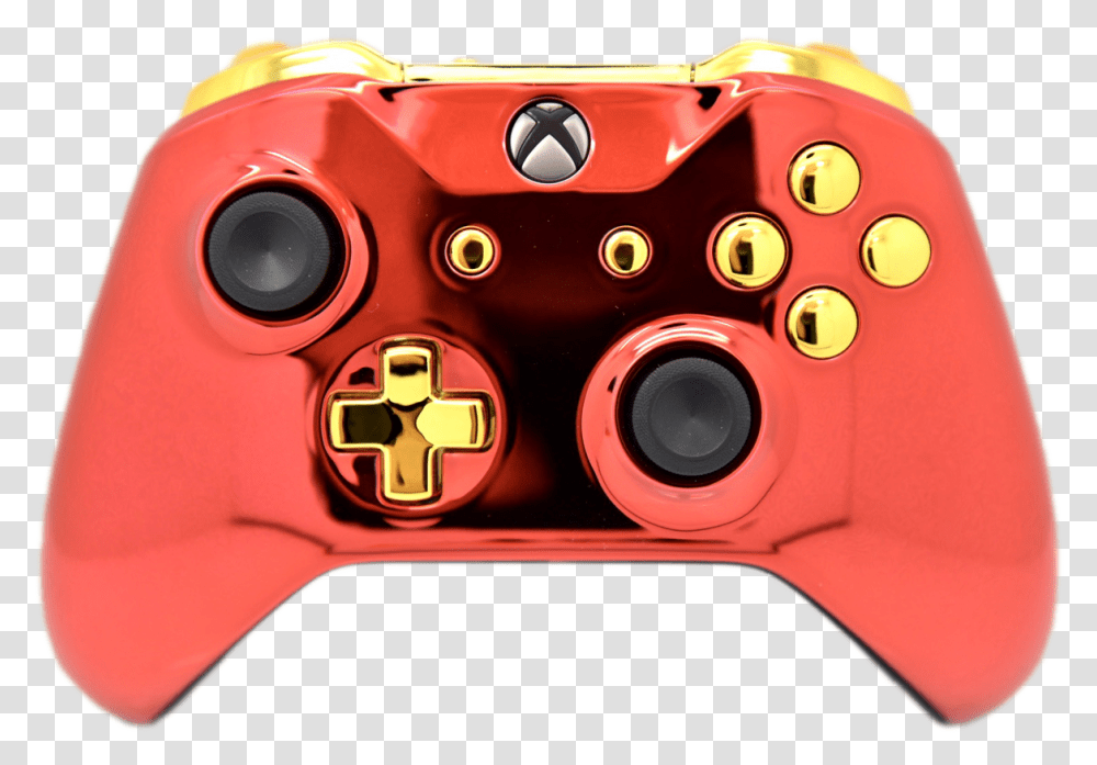 Red & Gold Chrome Custom Xbox One S Controller Gold And Red Controller Xbox One, Electronics, Joystick, Video Gaming Transparent Png