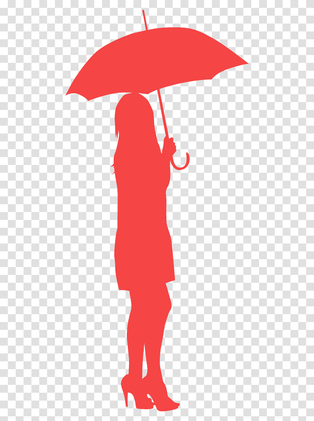 Red Umbrella Silhouette, Apparel, Person, Human Transparent Png