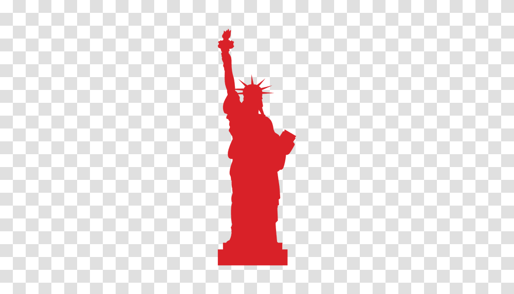 Red Usa Statue Of Liberty, Plot, Plan, Diagram, Weapon Transparent Png