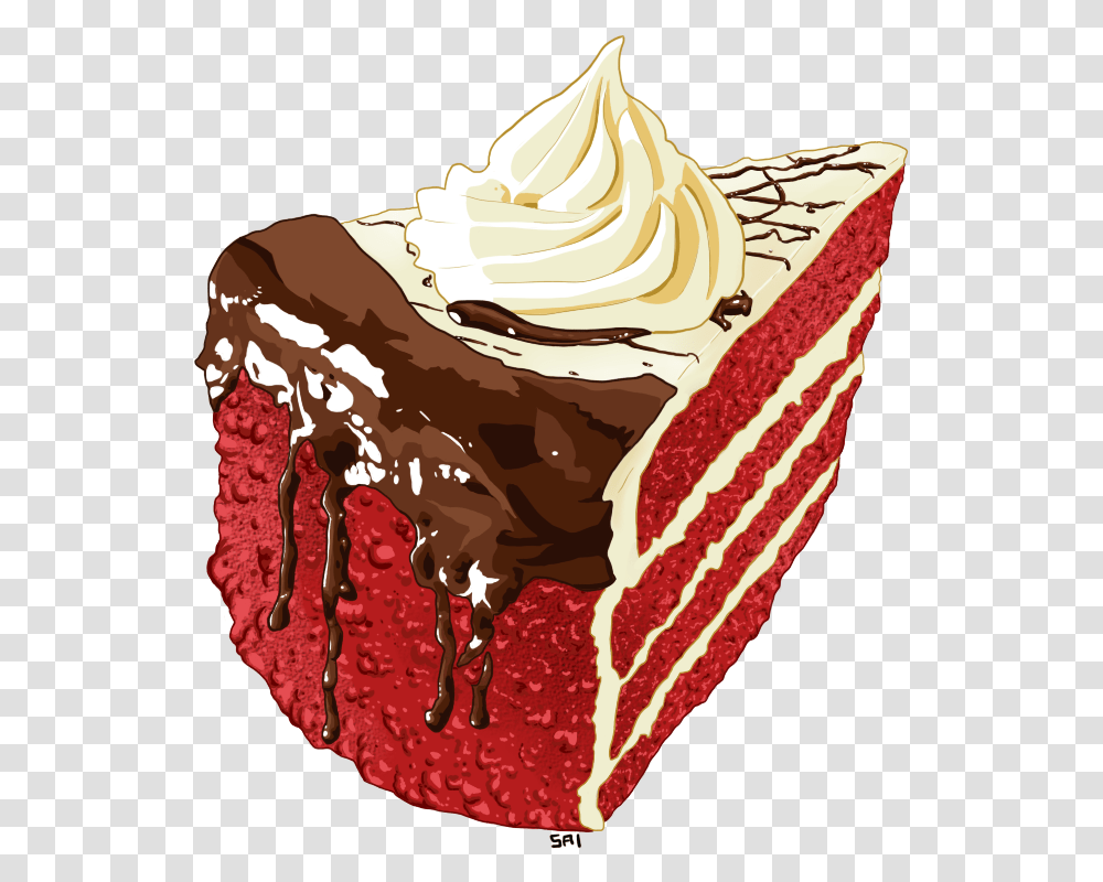 Red Velvet Cake, Cream, Dessert, Food, Creme Transparent Png