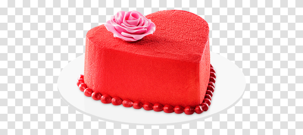 Red Velvet Cake In Heart Shale, Birthday Cake, Dessert, Food, Plant Transparent Png