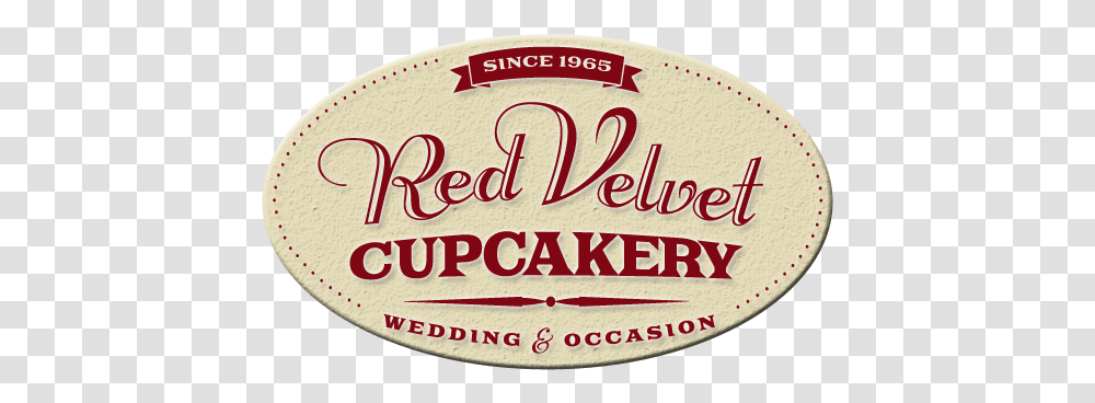 Red Velvet Cupcakery Wedding Cakes Birthday Cupcakes Solid, Label, Text, Symbol, Paper Transparent Png