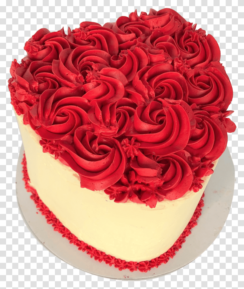 Red Velvet Heart Cake Birthday Cake, Dessert, Food, Plant, Flower Transparent Png