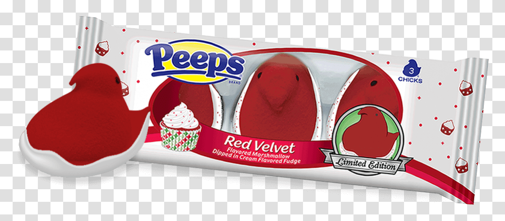 Red Velvet Marshmallow Peeps Peeps, Food, Dessert, Sweets, Confectionery Transparent Png