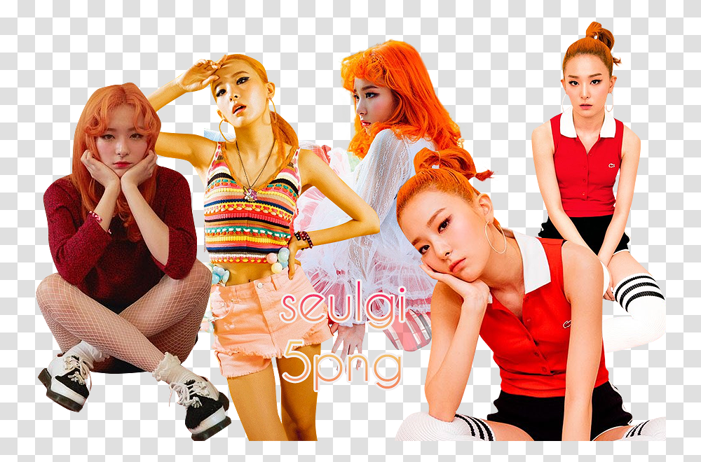 Red Velvet Red Velvet Russian Roulette Outfits, Person, Poster, Advertisement, Collage Transparent Png
