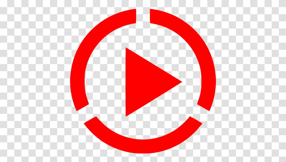 Red Video Play 4 Icon Green Park, Triangle, Symbol, Label, Text Transparent Png