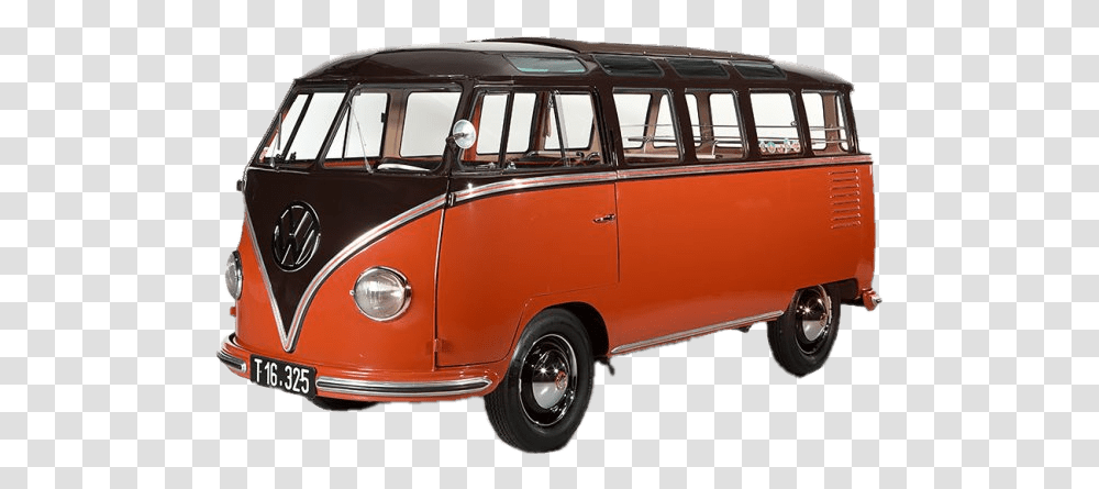 Red Volkswagen Camper Van Volkswagen Hippie Van Model, Minibus, Vehicle, Transportation, Caravan Transparent Png