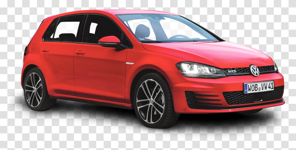 Red Volkswagen Golf Gtd Car Image Golf Gtd, Vehicle, Transportation, Automobile, Sedan Transparent Png