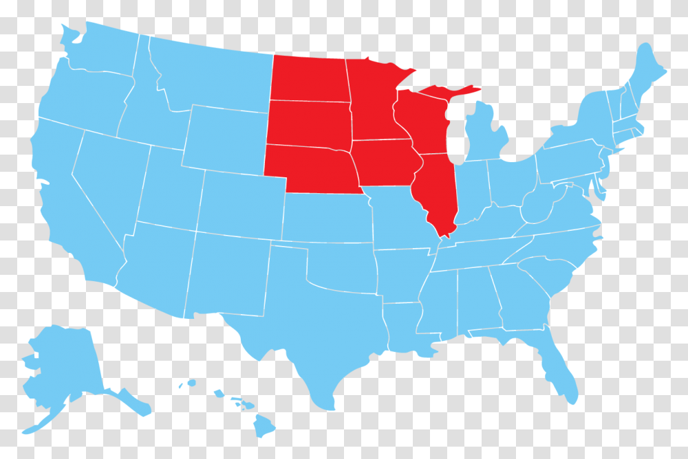 Red Vs Blue States 2016 Election, Map, Diagram, Plot, Atlas Transparent Png
