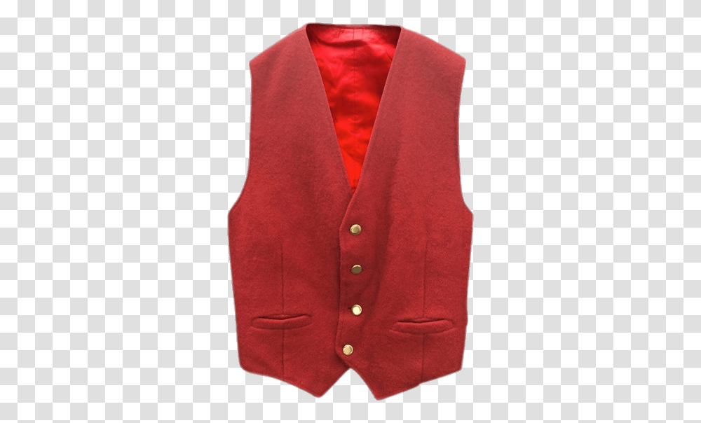 Red Waistcoat Red Waistcoat, Clothing, Apparel, Vest, Lifejacket Transparent Png