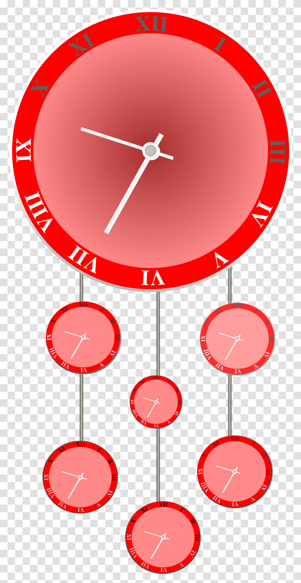 Red Wall Clocks Free Image Download Dot, Analog Clock, Gauge Transparent Png