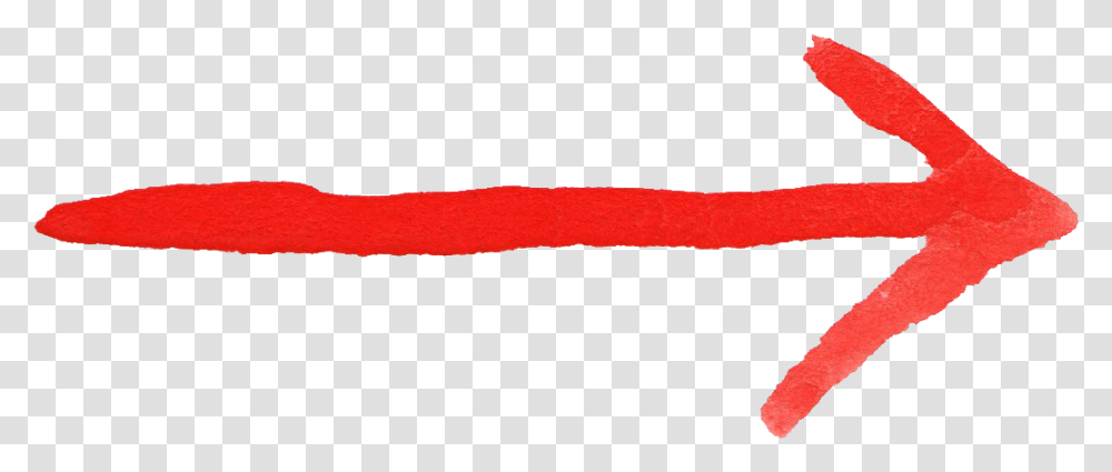 Red Watercolor Arrow Hand Drawn Red Arrow, Tool, Rug, Hammer Transparent Png