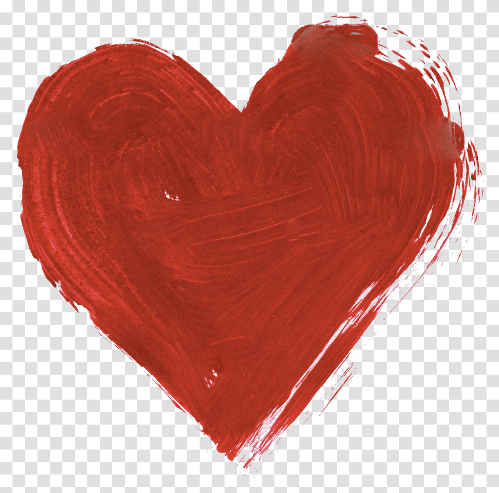 Red Watercolor Heart, Fungus, Rug Transparent Png