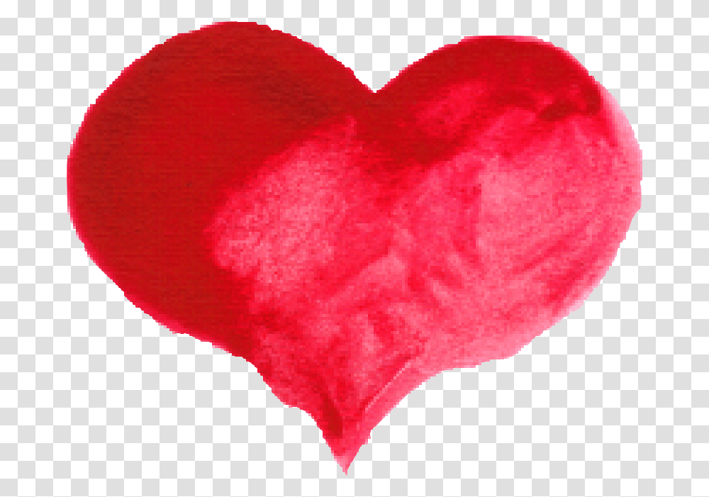 Red Watercolor Heart Hearts Watercolor, Pillow, Cushion, Rug, Flower Transparent Png
