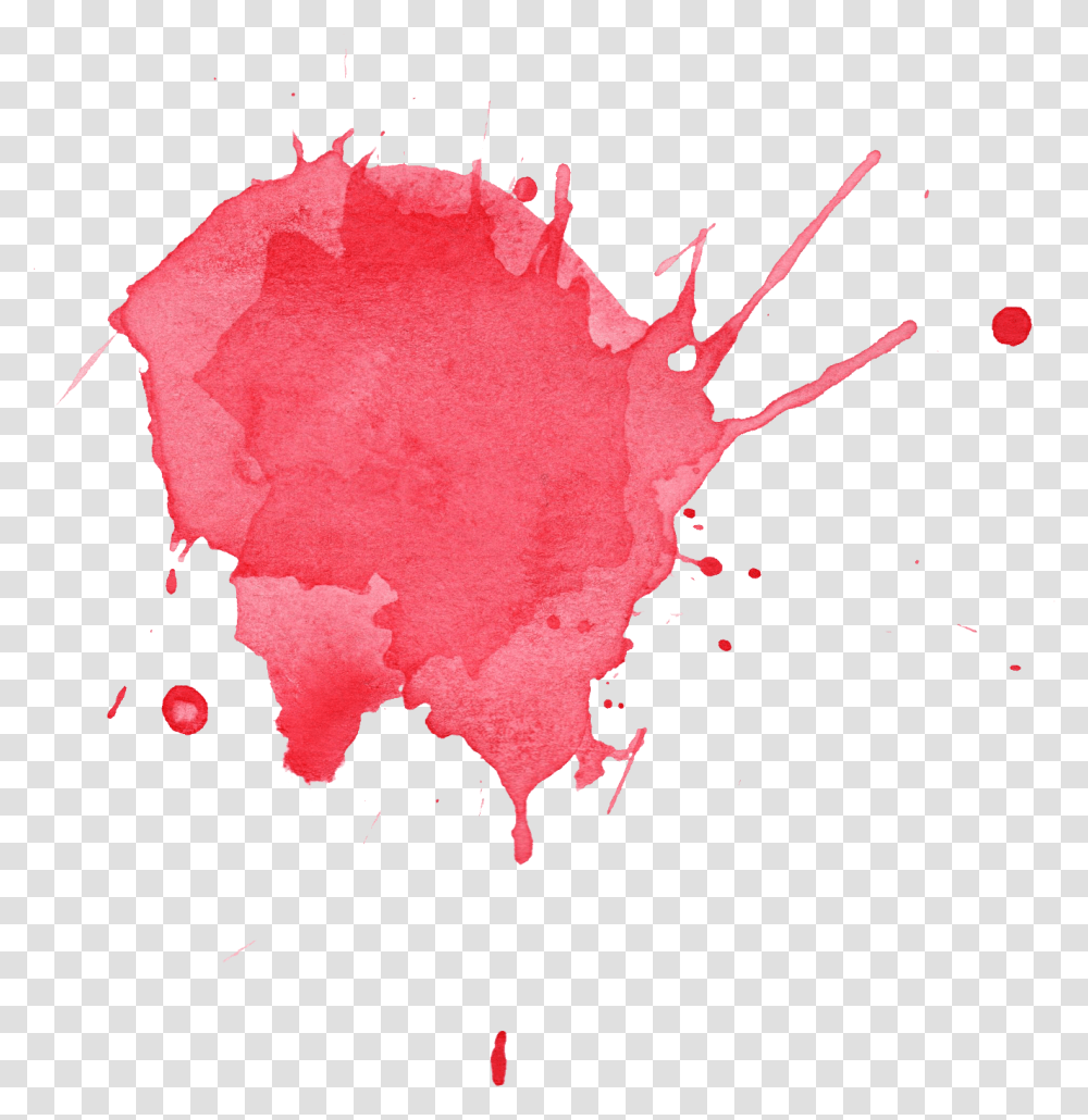 Red Watercolor Splatter Watercolor Splash Red, Stain Transparent Png