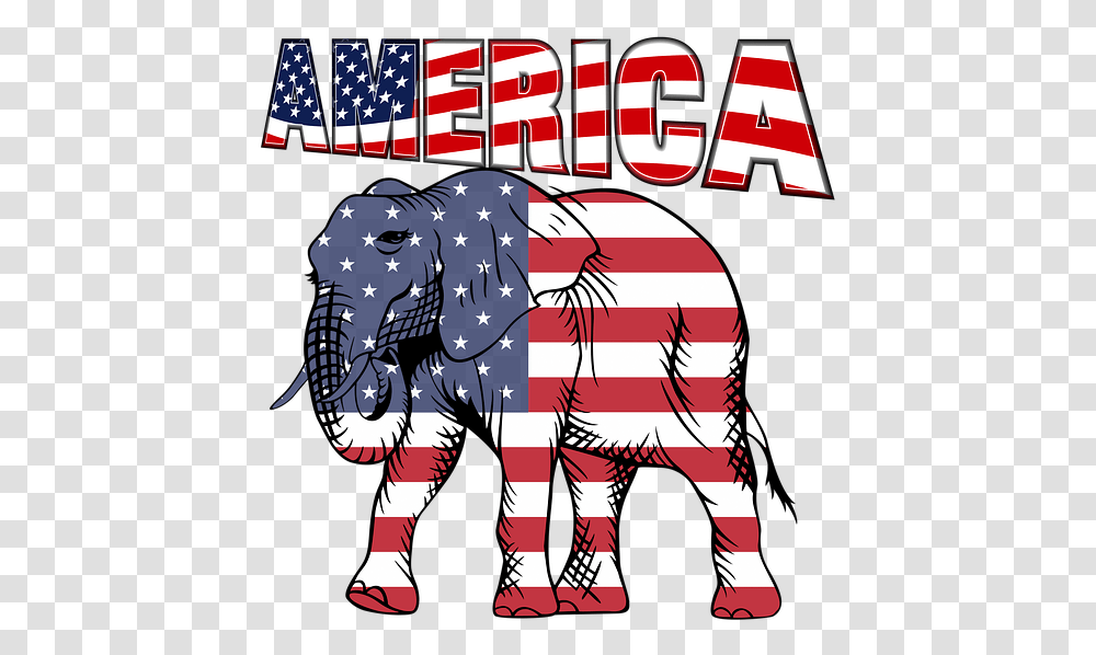 Red White And Blue Elephant, Poster, Advertisement, Person Transparent Png