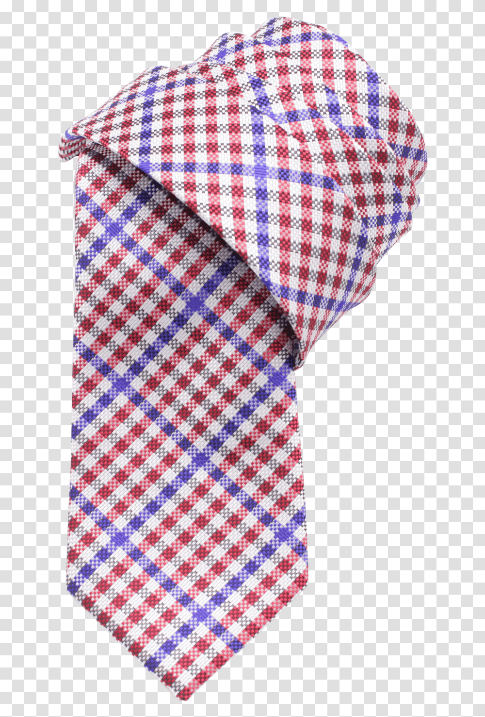 Red White And Blue Gingham Patterned Necktie Tom Ford Black And White Tie, Apparel, Rug, Shirt Transparent Png