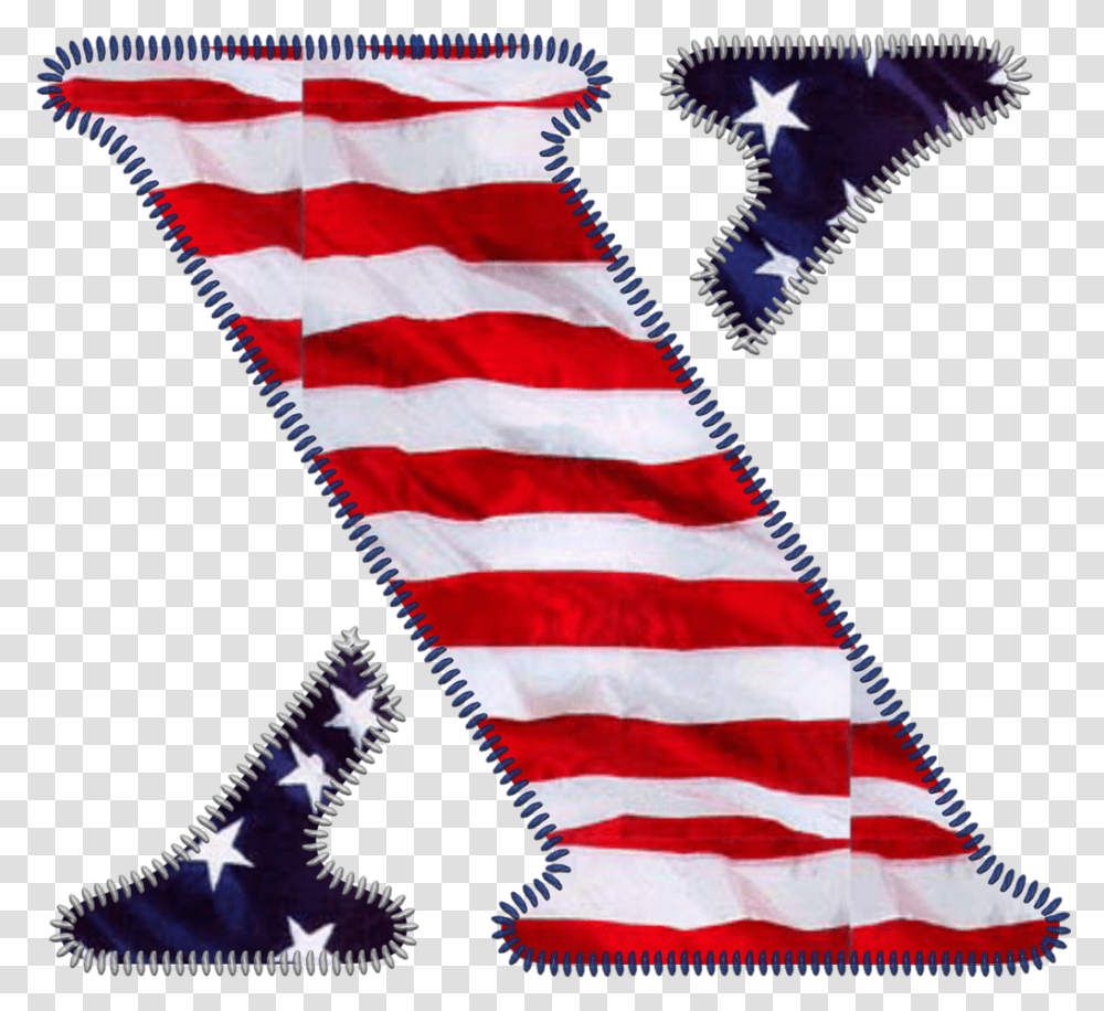 Red White And Blue Letter X, Flag, American Flag Transparent Png