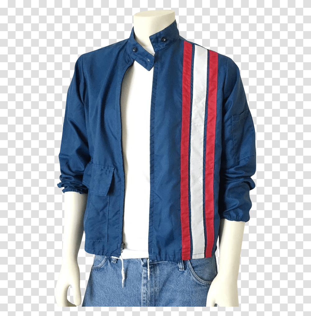 Red White And Blue Racing Jacket, Sleeve, Long Sleeve, Coat Transparent Png