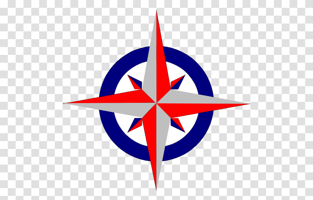 Red White And Blue Star North East South West, Compass, Airplane, Aircraft, Vehicle Transparent Png