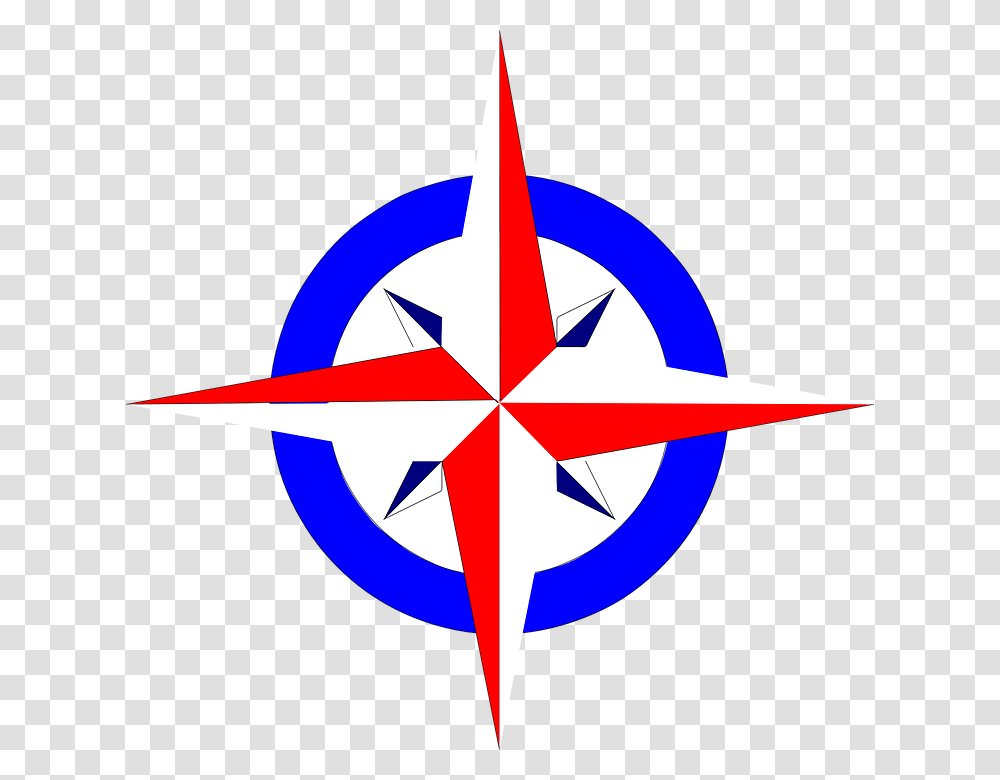 Red White And Blue Star Svg Clip Arts Compass Points In Russian Transparent Png