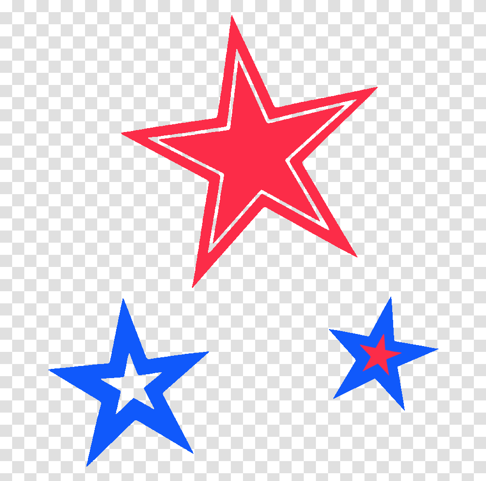 Red White And Blue Stars Background, Star Symbol, Cross Transparent Png