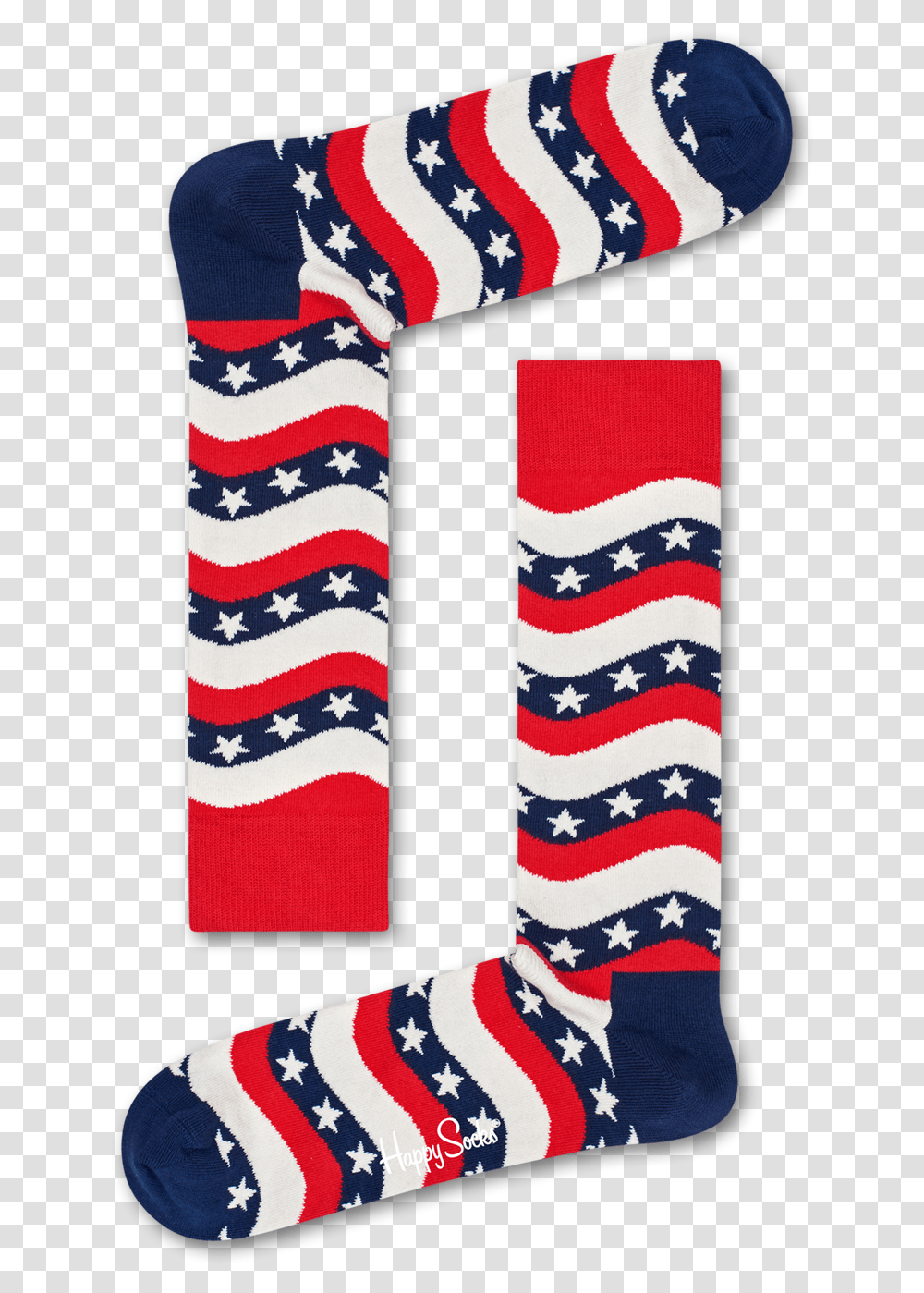 Red White And Blue Stars Sock, Apparel, Tie, Accessories Transparent Png