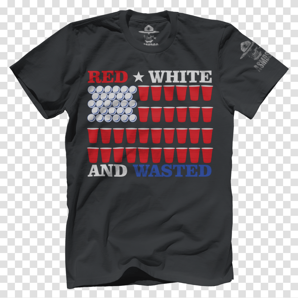Red White And Wasted Trigger Tigger, Clothing, Apparel, T-Shirt Transparent Png