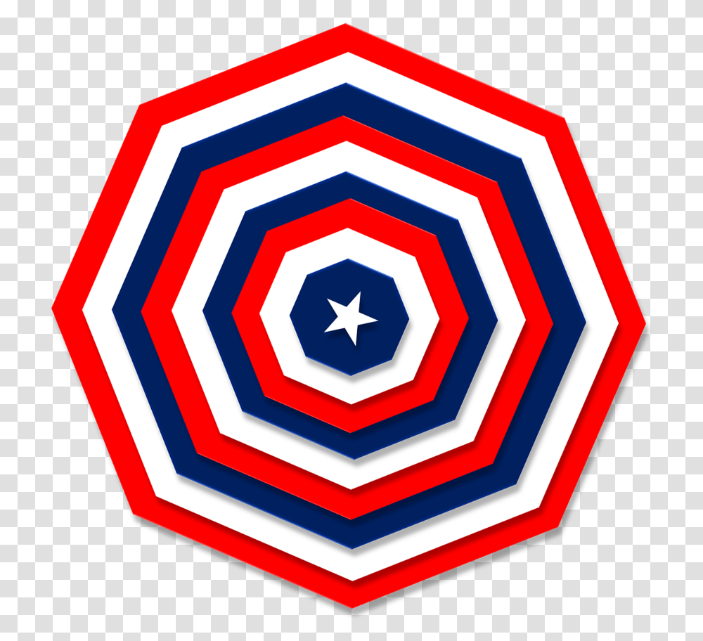 Red White Blue Hexagon Blue White Red, Star Symbol, Emblem, Logo Transparent Png