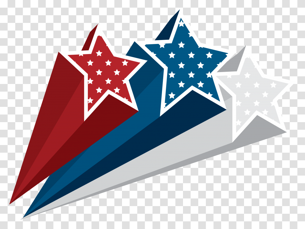 Red White Blue Stars 4th Of July Stars, Star Symbol Transparent Png