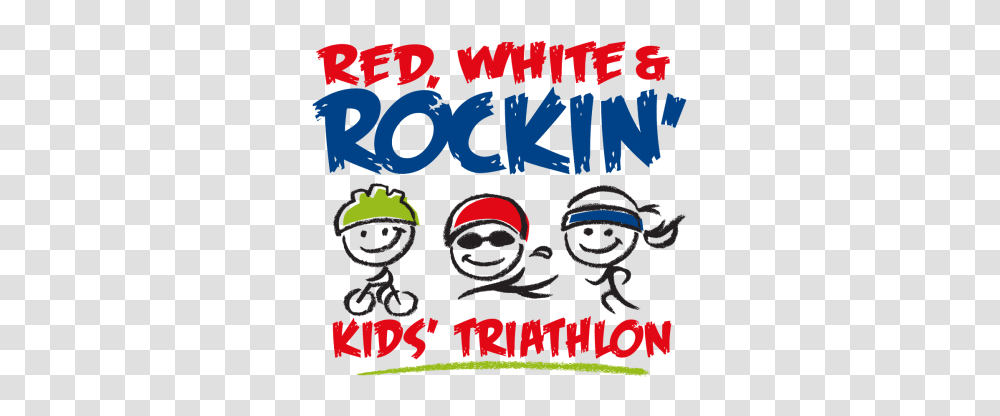 Red White Rockin Kids Triathlon City Of Mansfield Texas, Poster, Advertisement, Alphabet Transparent Png