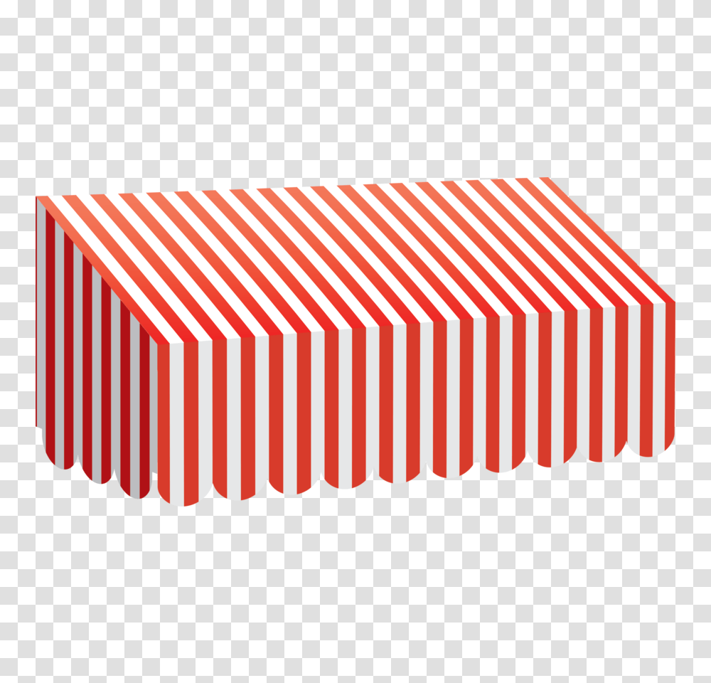 Red White Stripes Awning, Tablecloth, Rug, Canopy Transparent Png