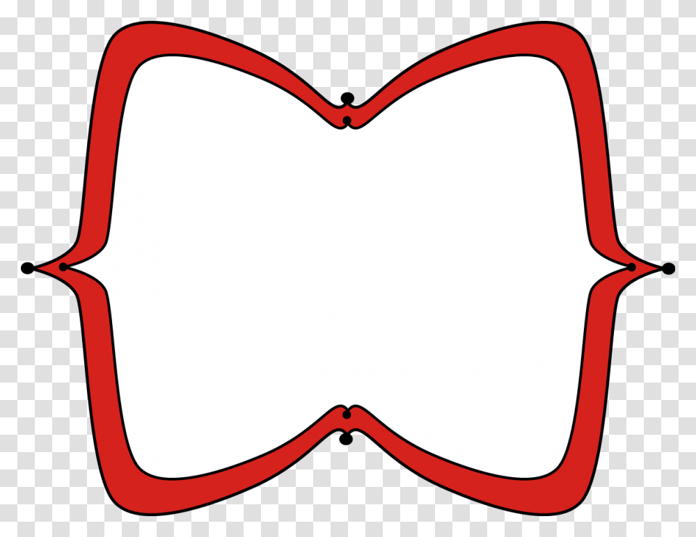 Red Wide Pointy Frame, Heart, Cushion, Mustache, Antelope Transparent Png